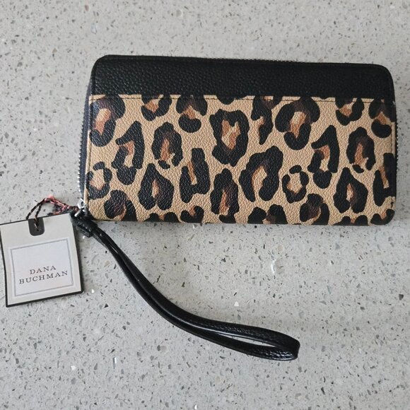 Dana Buchman Leopard Wallet Wristlet NWT - Picture 2 of 11